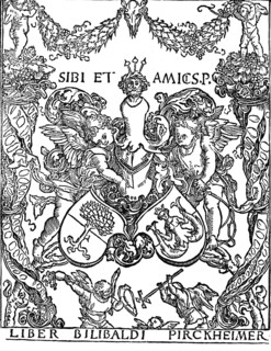 'Bookplate of Willibald Pirkheimer', c1502-1503, (1906). Creator: Albrecht Durer.