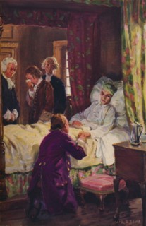'Jones flung himself at his benefactor's feet', c1800, (1934). Artist: WRS Scott.