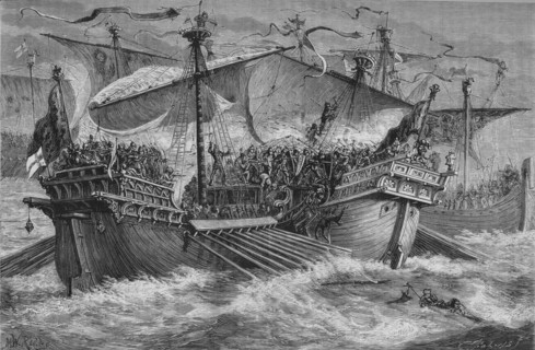 'The Battle of Dover', 24 August 1217, (c1880). Artist: Unknown.