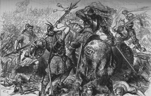 'The Fight for the Standard at Pinkie', 10 September 1547, (c1880). Artist: Unknown.