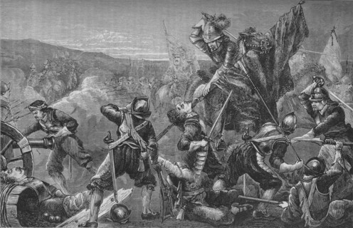 'The Battle of Naseby', 14 June 1645, (c1880). Artist: Unknown.