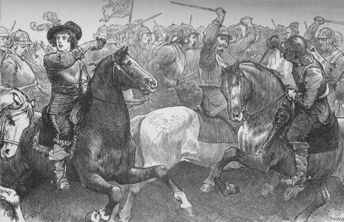 'Prince Rupert at Edgehill', 23 October 1642, (c1880). Artist: Unknown.