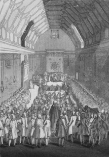 'House of Lords in the time of George II', 1845. Artist: Unknown.