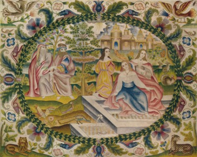 'Embroidered Picture, Mid-17th Century', (1929). Artist: Unknown.
