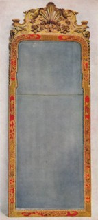 'A Very Rare Pier Glass of c1720 in frame decorated with Red Lacquer', c1720, (1936). Artist: Unknown.