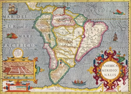 'South America (America Meridionalis): from the Atlas of Gerardus Mercator', 1633, (1936). Artist: Gerardus Mercator.