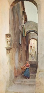 'Street in Cervo San Bartolommeo', c1910, (1912). Artist: Walter Frederick Roofe Tyndale.