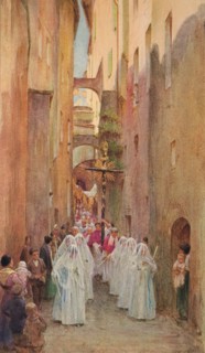 'A Procession in San Remo', c1910, (1912). Artist: Walter Frederick Roofe Tyndale.