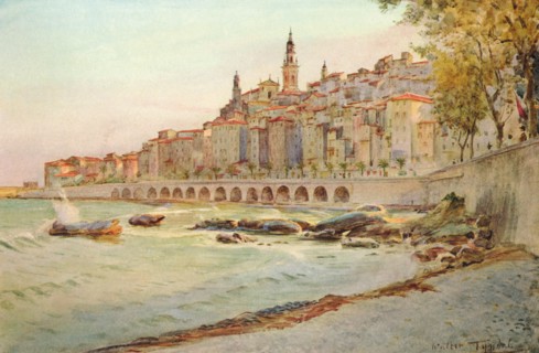 'Mentone, from Garavan', c1910, (1912). Artist: Walter Frederick Roofe Tyndale.