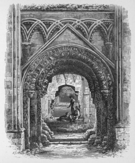'Doorway in St Joseph's Chapel', Glastonbury Abbey, c1880, (1897). Artist: Alexander Francis Lydon.