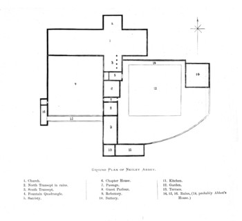 'Ground Plan of Netley Abbey', 1897. Artist: Alexander Francis Lydon.