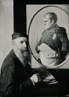 'Verestchagin Painting a Picture of Napoleon', c1890, (1910). Artist: Unknown.