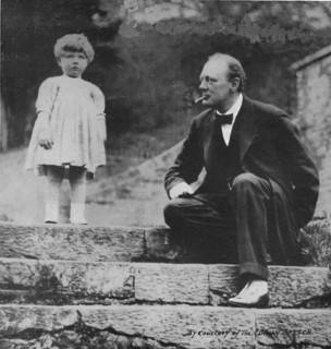Winston Churchill with his daughter Mary at Chartwell, c1924, (1945). Artist: Unknown.