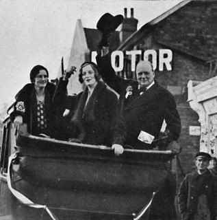 'Returned for Epping Mrs. Churchill and daughter Diana share happiness and victory', 1931, (1945).  Artist: Unknown.