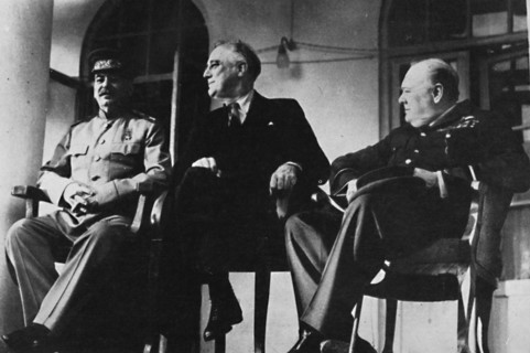 'The Big Three met at Teheran', 1943, (1945). Artist: Unknown.