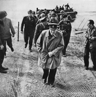 'Winston Churchill across the Rhine. Outwards into Germany! Onwards to Victory!', 1945. Artist: Unknown.