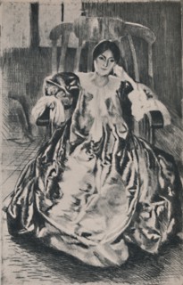 'The Silk Dress', 1887, (1946). Artist: Paul Albert Besnard.