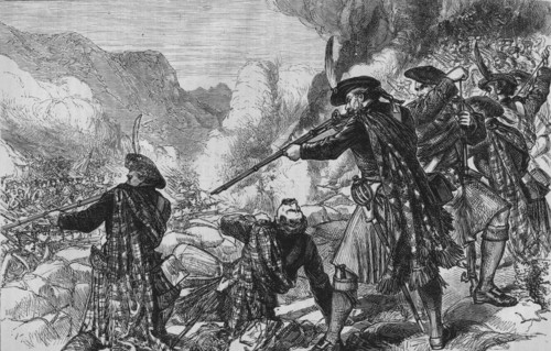 'The Battle of  Glenshiel', 10 June 1719, (c1880). Artist: Unknown.