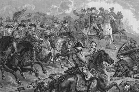 'George II. At Dettingen', 27 June 1743, (c1880). Artist: Unknown.
