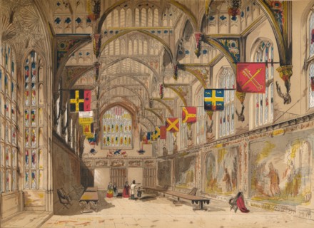 'Wolsey's Hall, Hampton Court', 1845. Artist: Unknown.