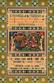 The cover of A Memorial of the Marriage of HRH Albert Edward Prince of Wales, 1863. Artist: Robert Dudley.