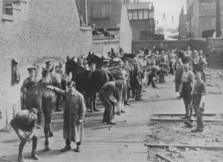'The New Army in training at the Farriers' School', 1915. Artist: Unknown.