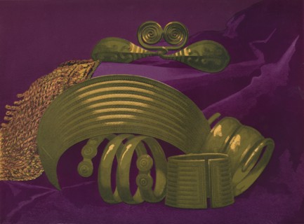 'Gold Ornaments from Suite and a Bracelet', 1863. Artist: Robert Dudley.