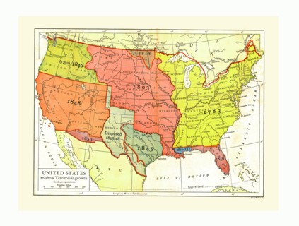 Growth map of United States, c1910s. Artist: Emery Walker Ltd.
