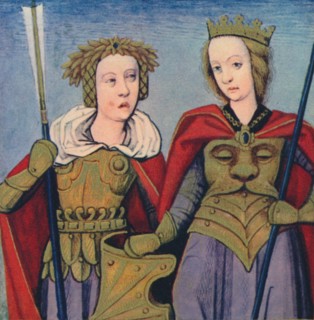 'Orithie & Antiope - Reines Des Amazones', 1403, (1939). Artist: Master of Berry's Cleres Femmes.
