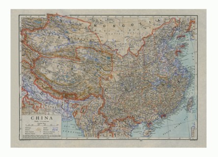 Map of China, c1910. Artists: HW Cribb, Emery Walker Ltd.
