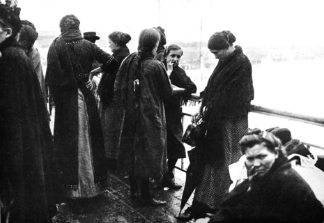 'The last act of a tragedy: A photograph taken on the last boat leaving Ostend for England', 1914. Artist: Unknown.