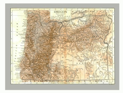 Map of Oregon, c1910. Artist: Emery Walker Ltd.
