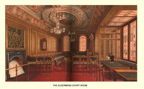 The Aldermens Court Room, 1886. Artist: Unknown.