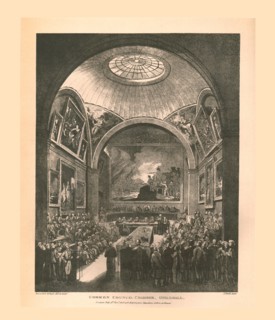 Common Council Chamber Guildhall, 1808, (1886). Artist: J Bluck.