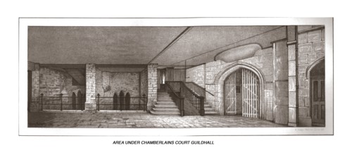 Under the Chamberlain's Court Guildhall, 1886. Artist: Henry Hodge.