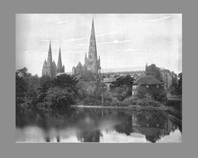 Lichfield Cathedral, c1900. Artist: Valentine & Sons.