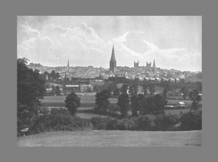 Exeter from Barley, c1900. Artist: George Denney.
