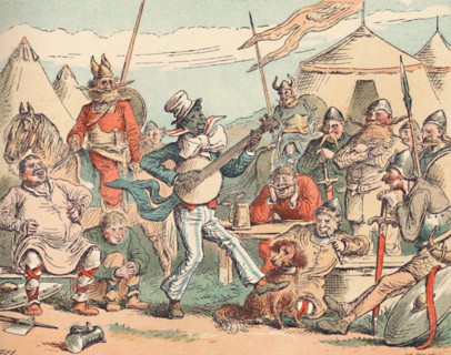'King Alfred in the Danish Camp', c1884. Artist: Thomas Strong Seccombe.