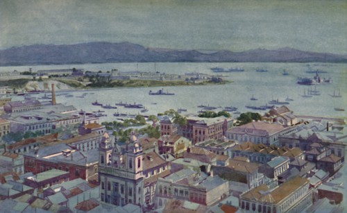 'A bit of Rio with the Ilha das Cobras and the Ilha Fiscal', 1914. Artist: Unknown.