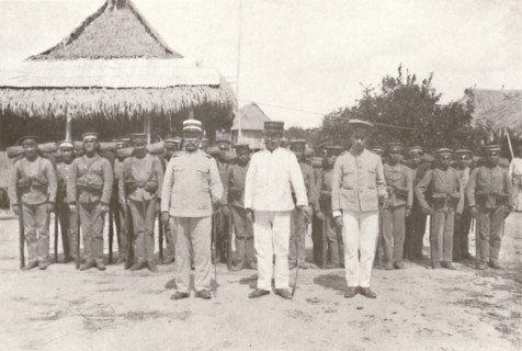 'Madeira-Mamore Railway: On the Bolivia-Brazil frontier: Bolivian officers and soldiers', 1914. Artist: Unknown.