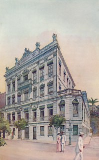 'The Administrative Offices of the Leopoldina Railway, facing Rio Bay', 1914. Artist: Unknown.