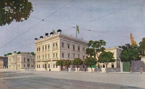 'Cattete Palace - The Official Residence of the President of Brazil', 1914. Artist: Edgar L Pattison.