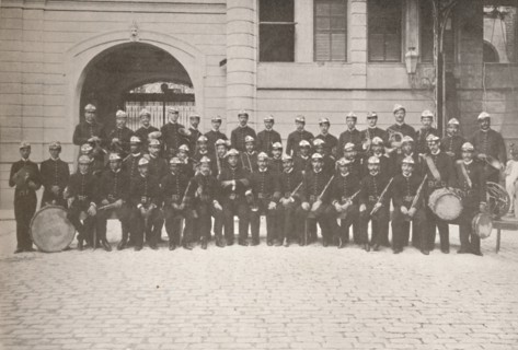 'The Band of the Rio Fire Brigade', 1914. Artist: Unknown.