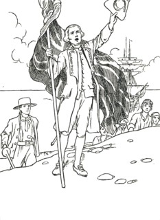 'Captain Cook Landing in Australia', 1912. Artist: Charles Robinson.