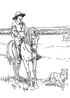 'A Sheep-Station in Australia', 1912. Artist: Charles Robinson.