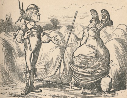 'The youth talking to this father, who is doing a handstand', 1889. Artist: John Tenniel.