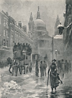 'Ludgate Hill on a Winter's Morning', 1891. Creator: William Luker.