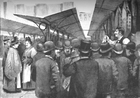 'Old Clothes Market, Houndsditch', 1891. Creator: William Luker.