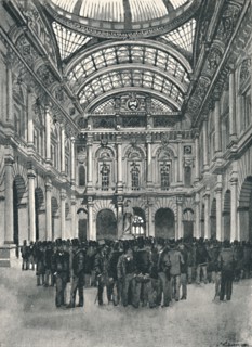 'On Change - Royal Exchange', 1891. Creator: William Luker.
