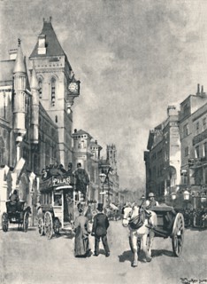 'Fleet Street, Showing the Law Courts', 1891. Creator: William Luker.